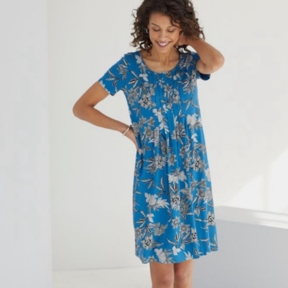J. Jill Wearever Collection Pacific Wildflower Print Dress - Petite Medium